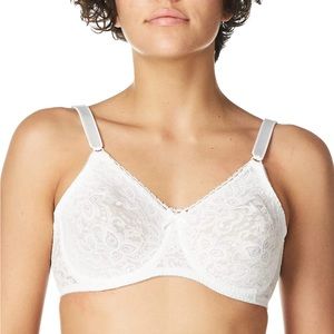 White Comfort U Lace N Smooth Seamless Underwire Bra 34DD